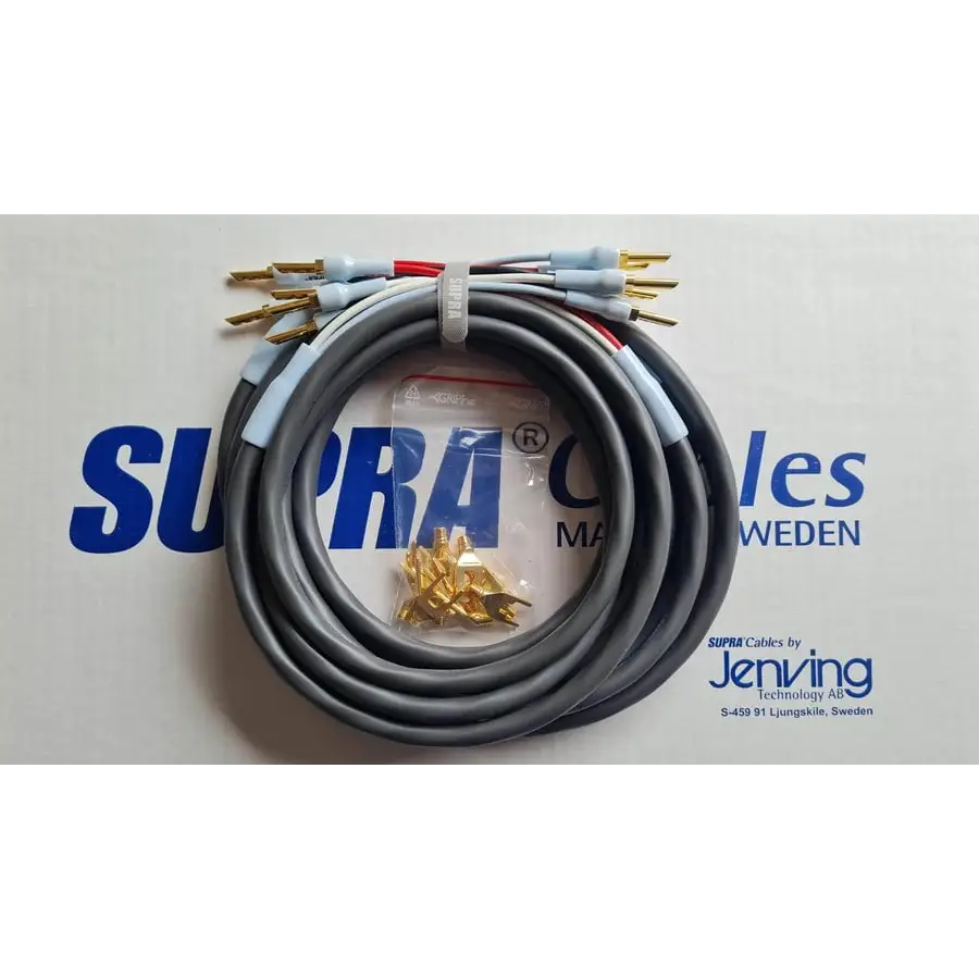 Coiled Lautsprecherkabel mit Banana Plugs und Spade Connectors für Technics C600