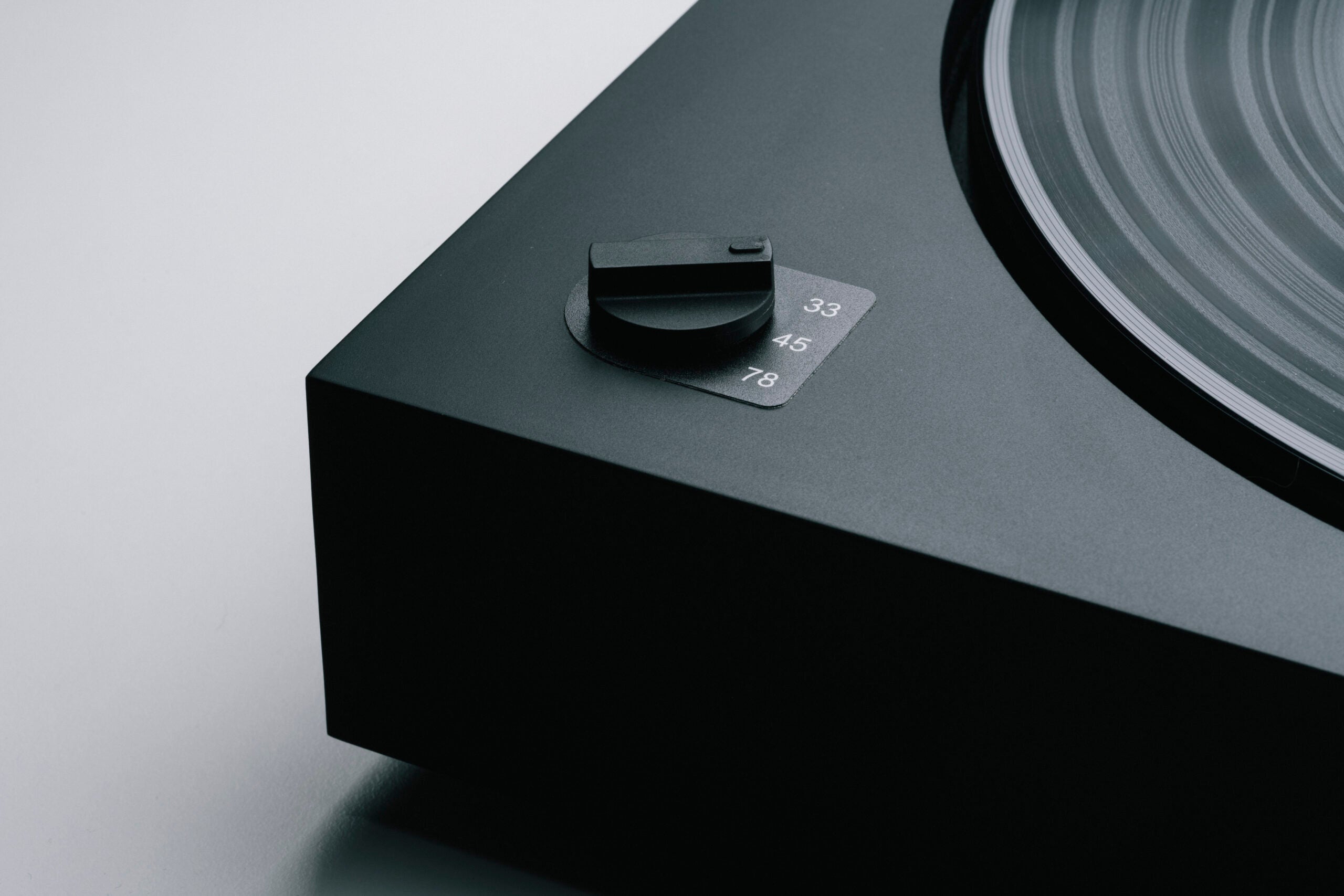 Geschwindigkeitswahl 33, 45 und 78 am Pro-Ject A2