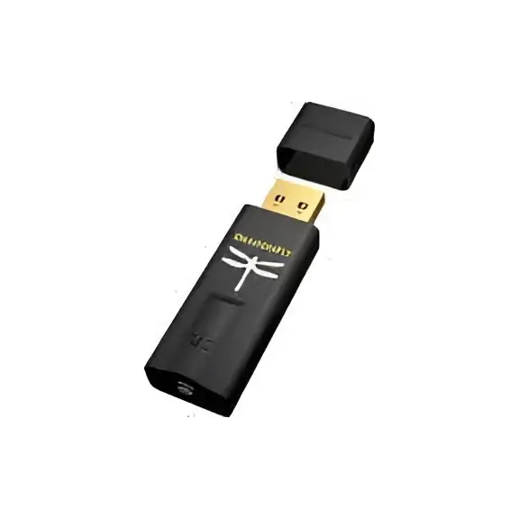 Audioquest Dragonfly Black USB-DAC mit abnehmbarem Deckel, ideal für treibt kopfhörer