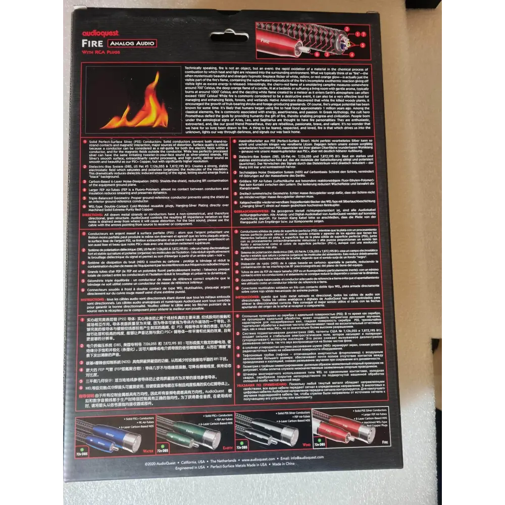 audioquest Cinch-Kabel 1 Meter Paar secondhand Audioquest Fire RCA Chinchkabel 1 Meter secondhand