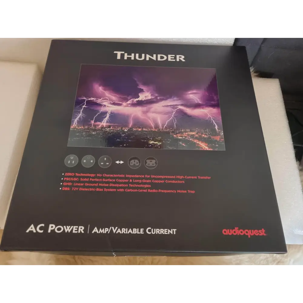 AudioQuest Thunder AC Netzkabel aus long-grain copper für größten Klangunterschiede