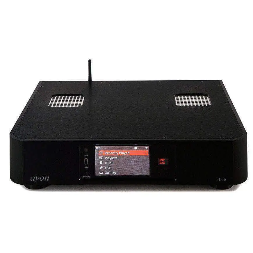 Schwarzer Ayon Audio S-10 MK-2 ULTIMATE mit Display, Antenne, tidal integriert, allerbesten Bauteilen