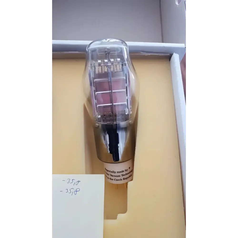 Ayon Audio AV-8B Vakuumröhre mit Metallgitter, Base und schwarzem Tip bei Alesa Vaic Factory