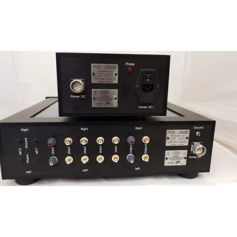 Black Audio Preamplifier Ayon Polaris Line HTE mit weltklasse röhrenvorstufe und externem netzteil