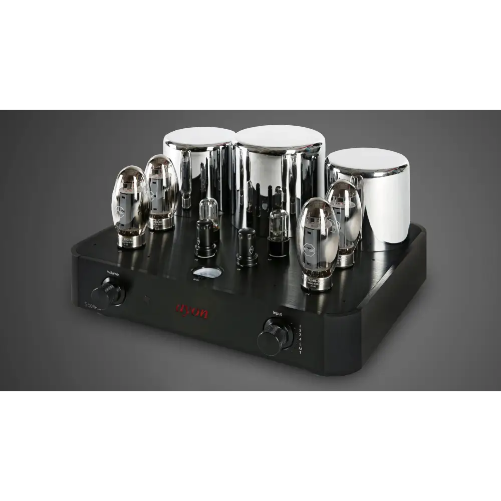Black vacuum tube amplifier AYON Scorpio II mit KT77, optionaler USB DAC, elektronik 0db gegenkopplung