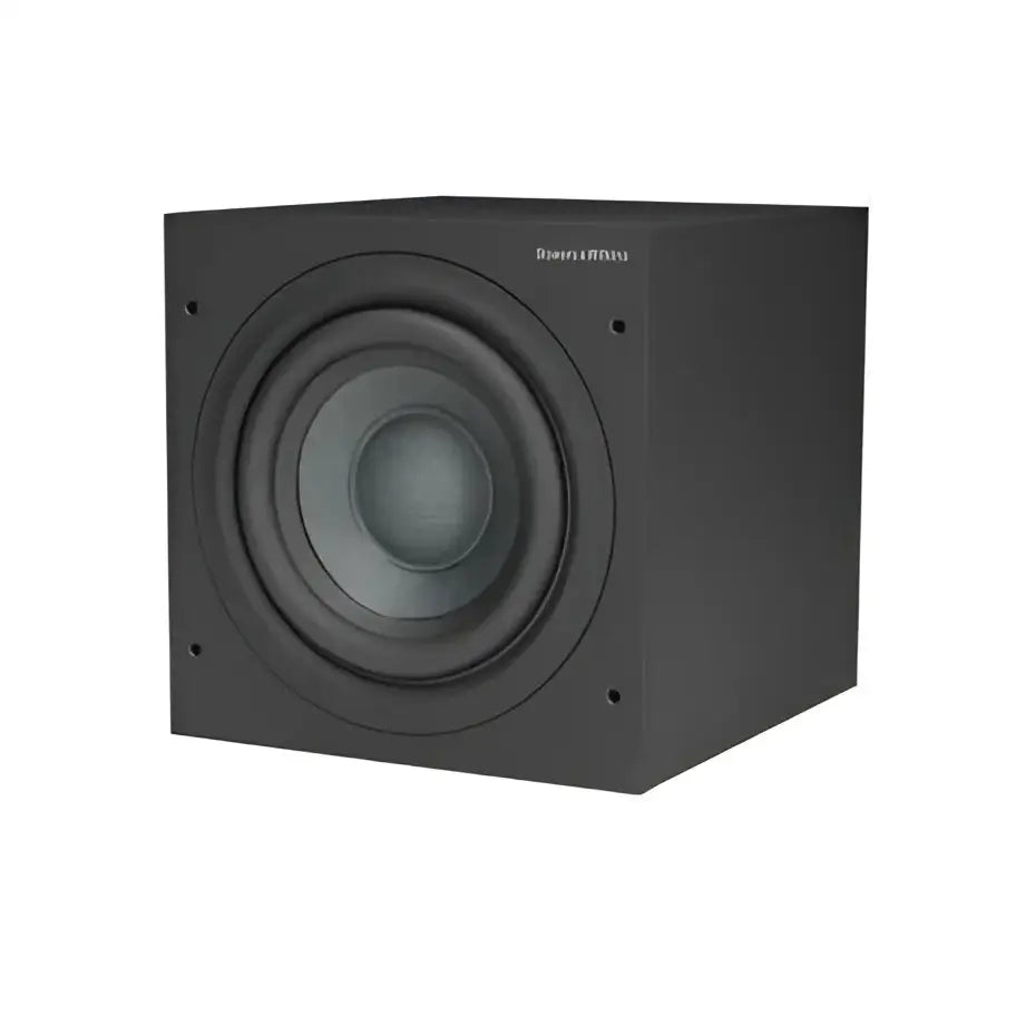 Black Bowers & Wilkins ASW608 Subwoofer mit sichtbarem Lautsprecher für großartigen Klang