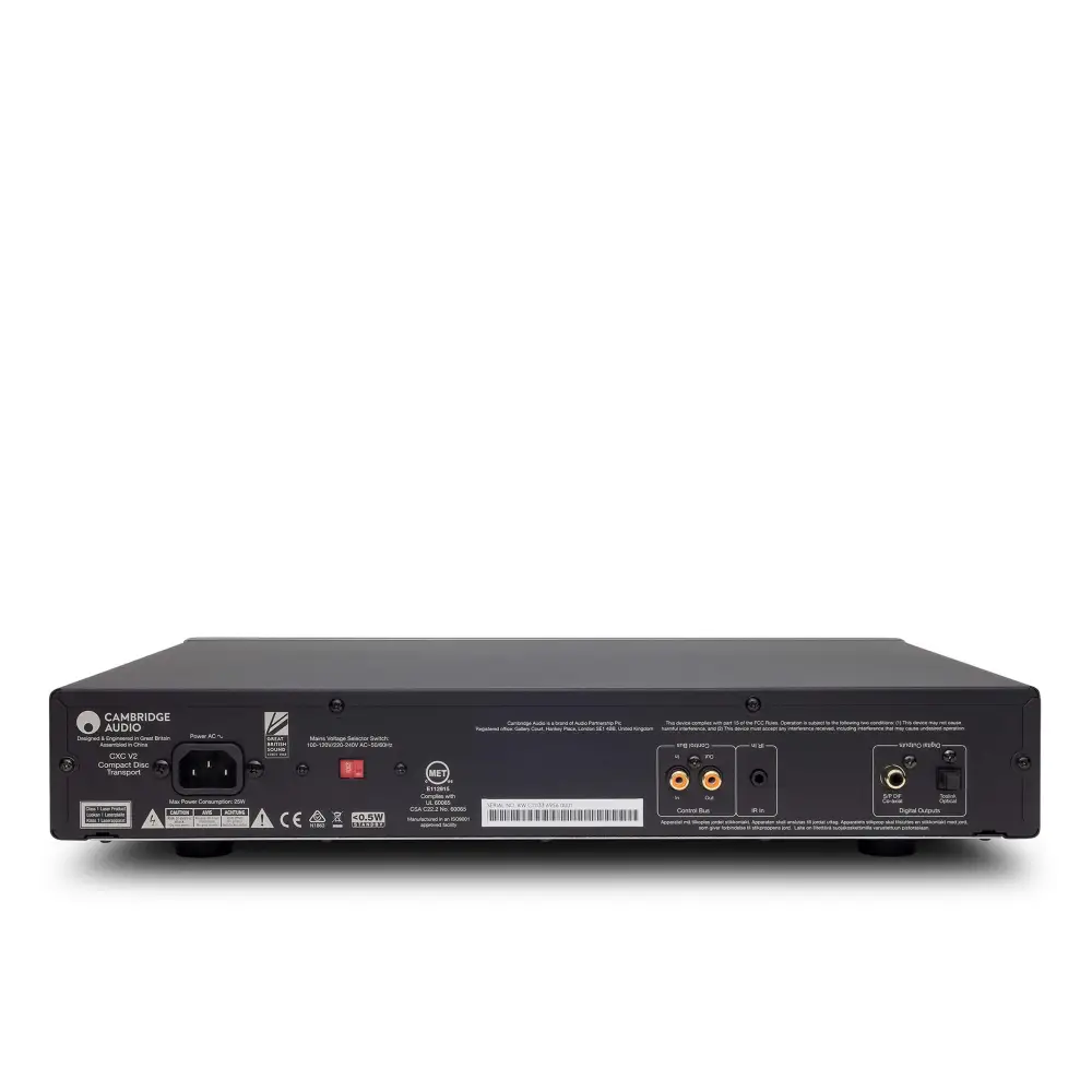 Blackes Cambridge Audio CXC V2 Lunar Grey mit Eingangs- und Ausgangsports für Hifi