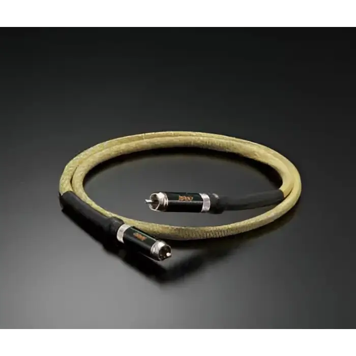 Hochwertiges Digitalkabel Harmonix HIJIRI HDG-R10 mit RCA-Steckern und goldener Gewebeschutz