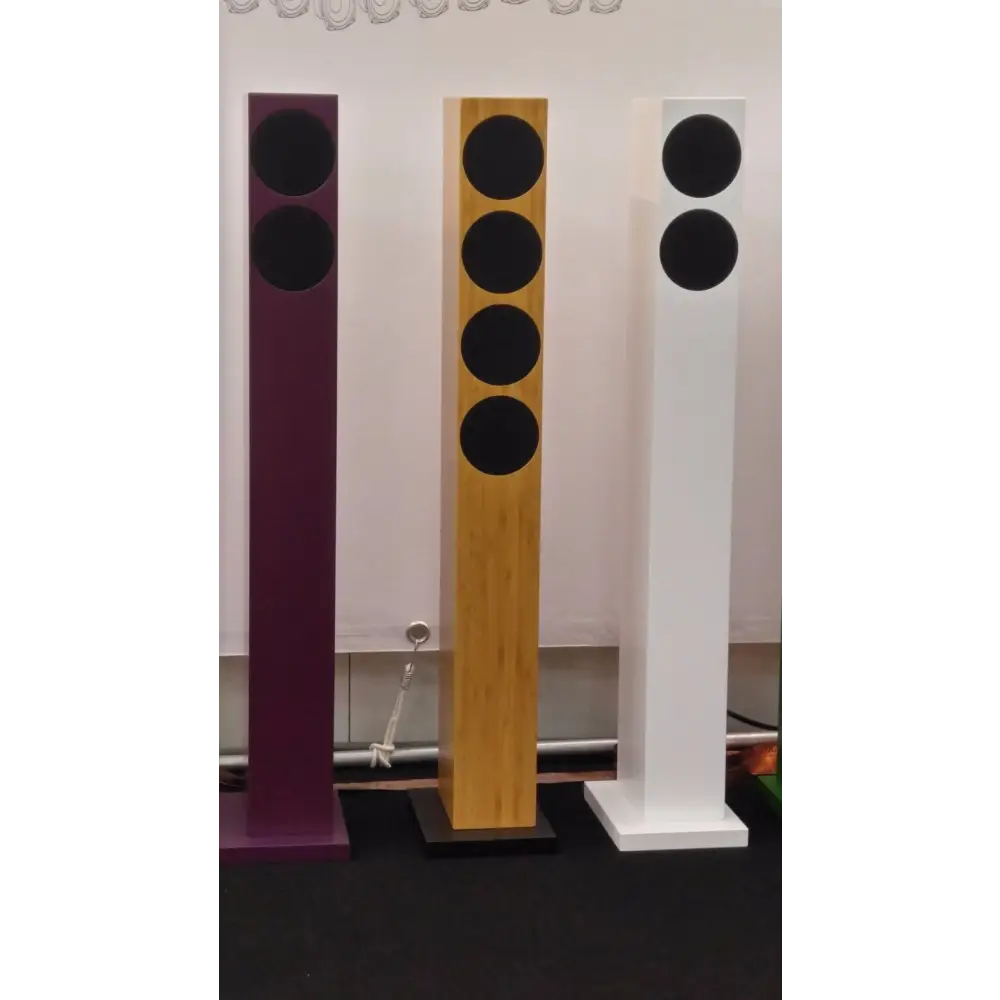 Armonia Mundi Impact Lautsprecher in Lila, Holz und Weiß für erstklassigen Klang