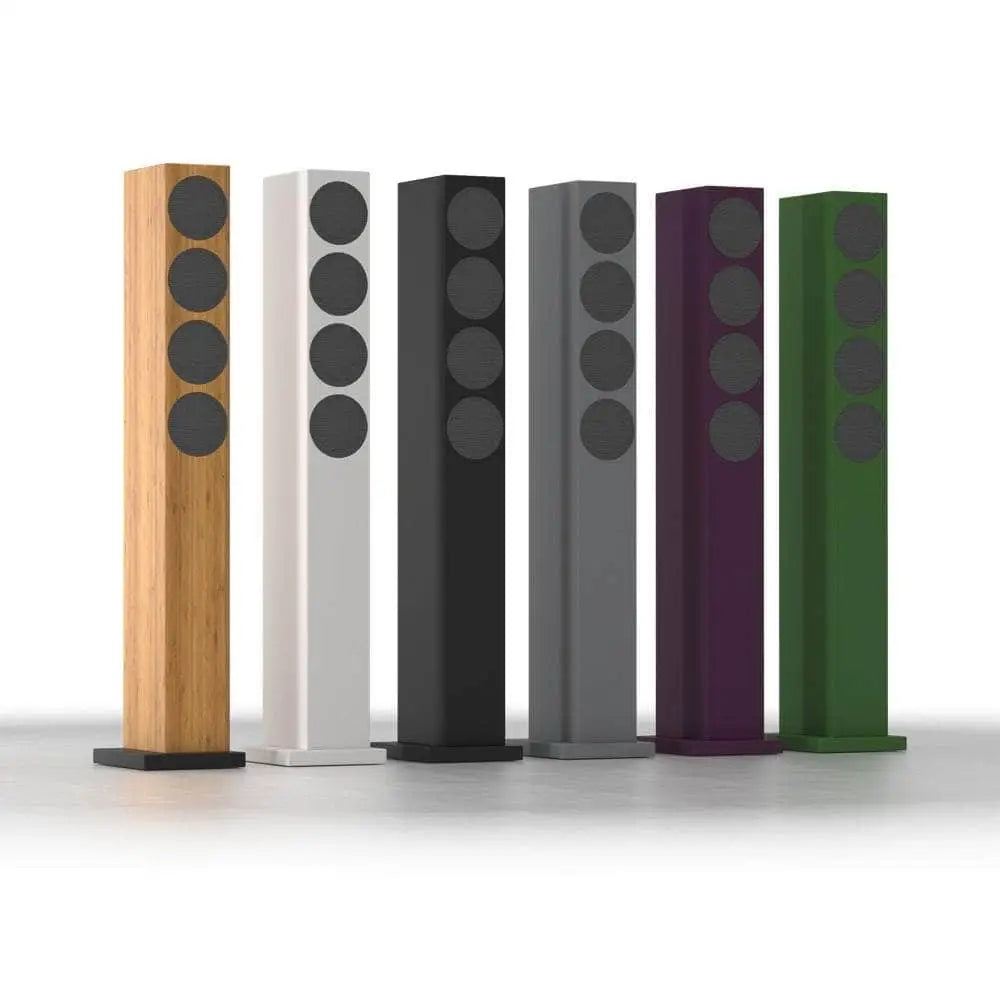 Bodenstehende Armonia Mundi Impact Lautsprecher in verschiedenen Farben, stilvoller Klang
