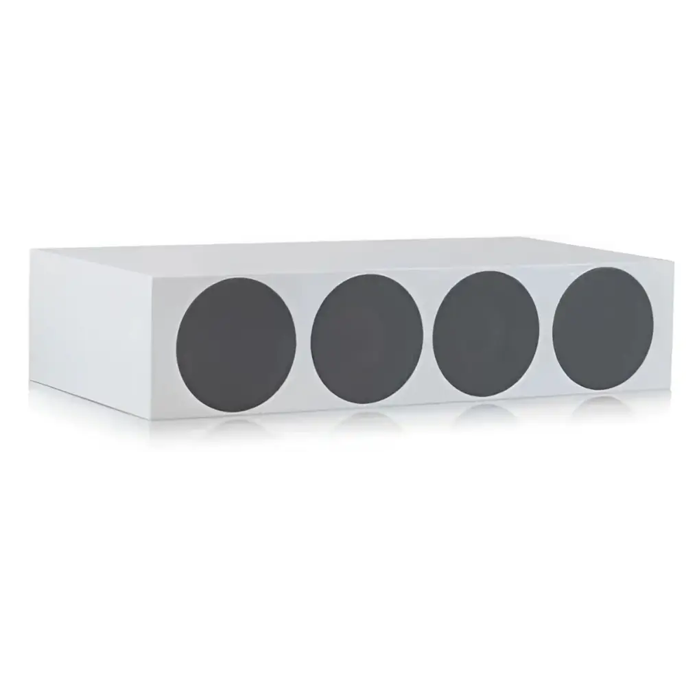 Weiße Doacoustics Centerspeaker Central Channel mit vier Dunkelkreis-Frontlautsprechern, weltklasse klang kombiniert