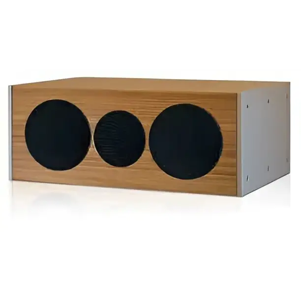 Holz-Soundbar Doacoustics CENTRAL CHANNEL 200 mit drei schwarzen Lautsprecher-Gittern, Zwei-Wege-Bass-System