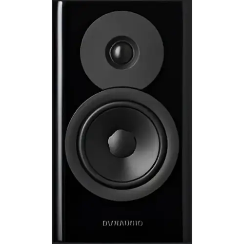 Schwarzer Dynaudio EVOKE 10 Regal-Lautsprecher mit ferrit+keramikmagnetsystem angetrieben