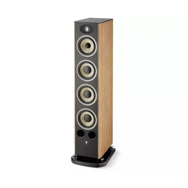 Toshiba fst-105 bodenstehender lautsprecher mit elegantem schwarz und holzmaserung finish und vier vertikal angeordneten treibern im stil von aria evo x n°3