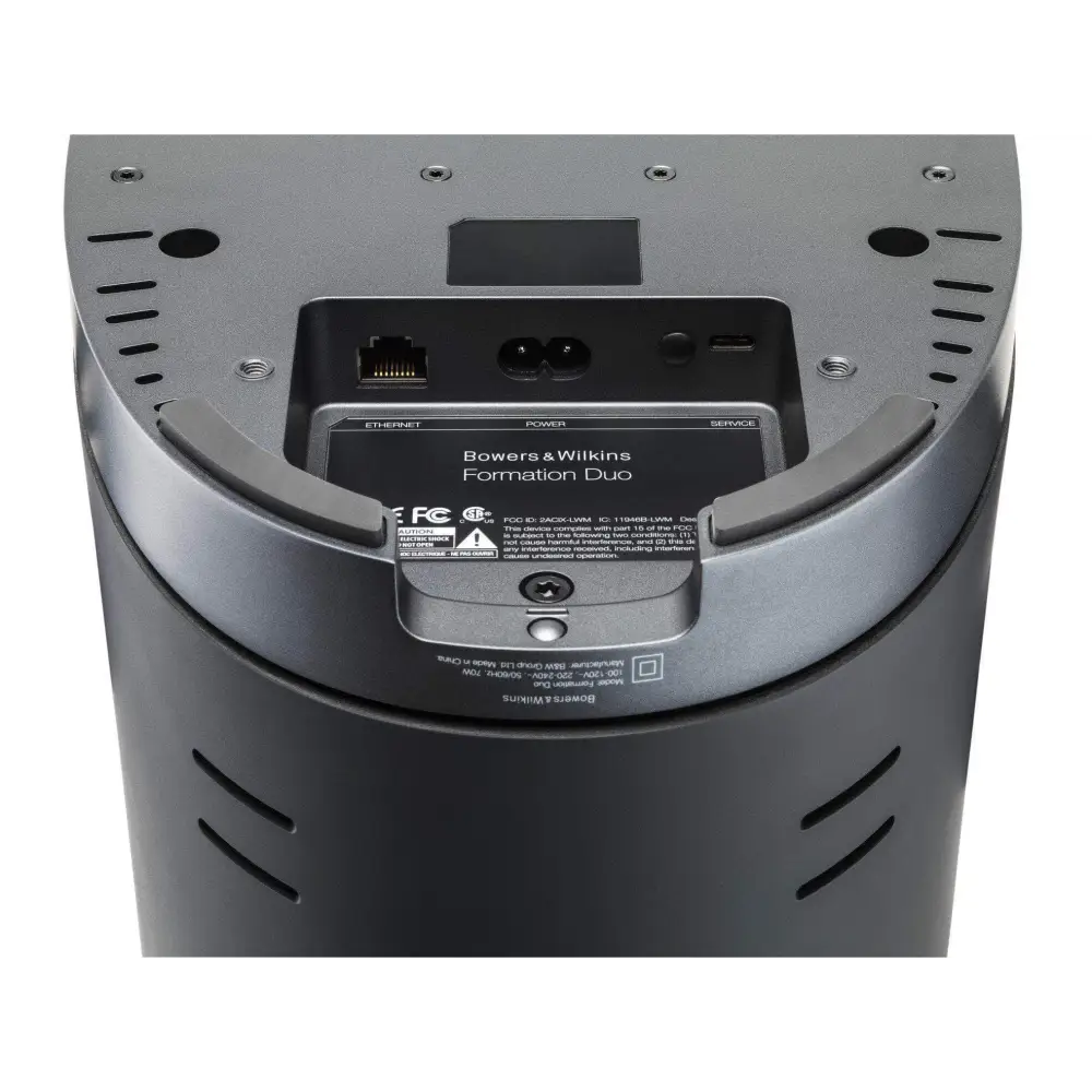 Bodenansicht des Formation Duo mit Anschlussports, kompatibel mit Formation Suite und Apple ® AirPlay