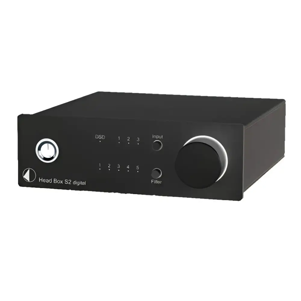 Black digital headphone amplifier Head Box S2 Digital Schwarz mit hochleistungs DAC