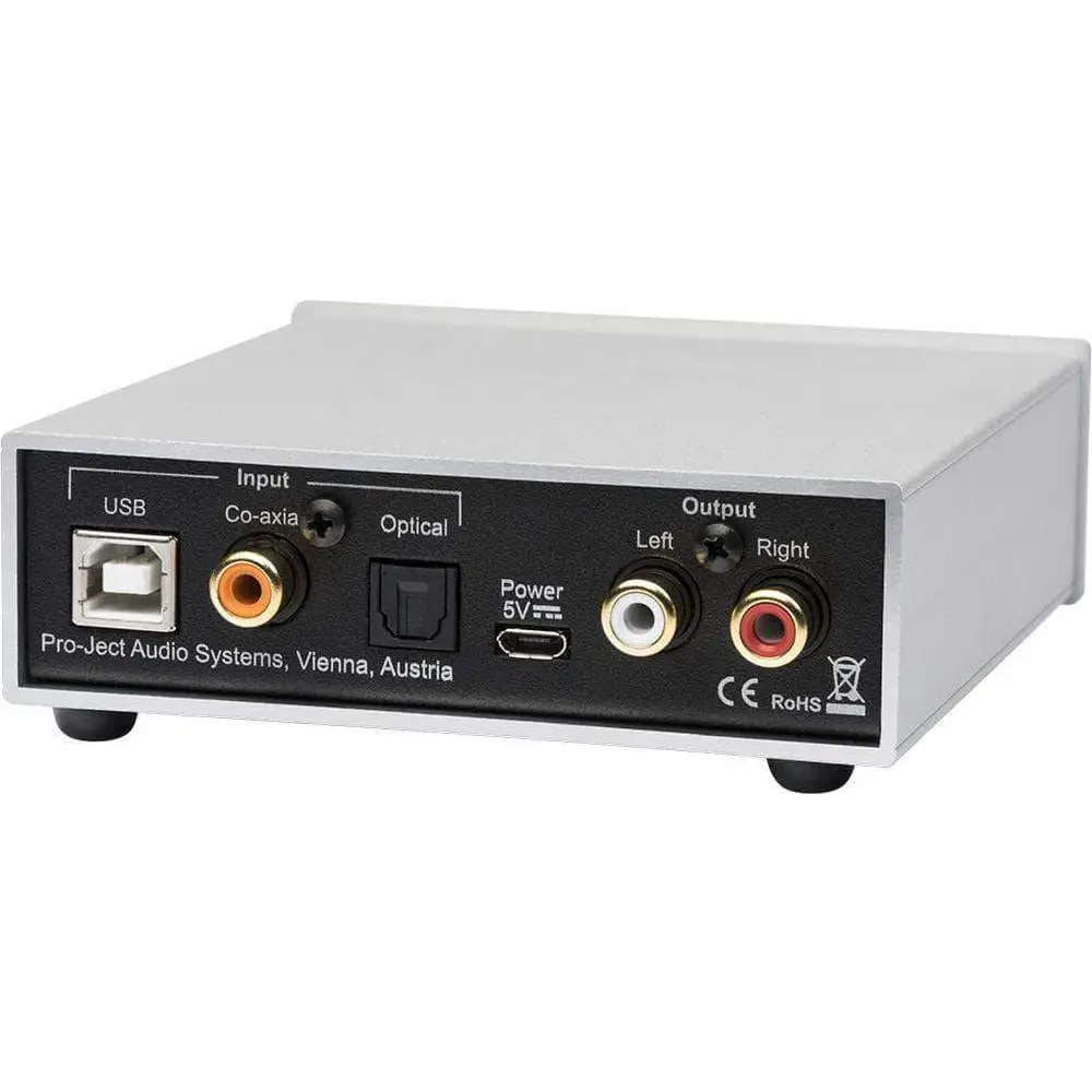 Silbernes Head Box S2 Digital Schwarz mit Hochleistungs-DAC und vielfältigen Anschlüssen