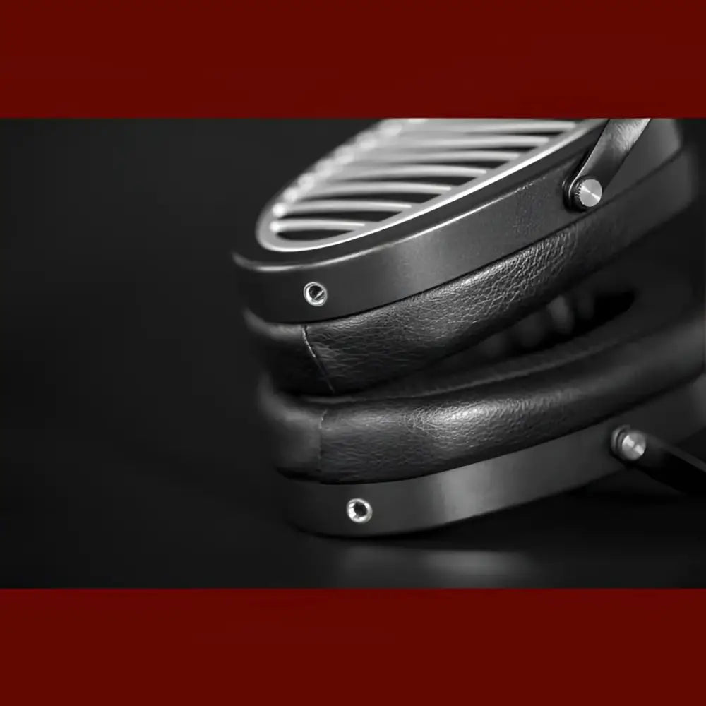 Black leather und Metall over-ear magnetostatische Kopfhörer Ananda, Höhepunkt jahrelanger Forschung