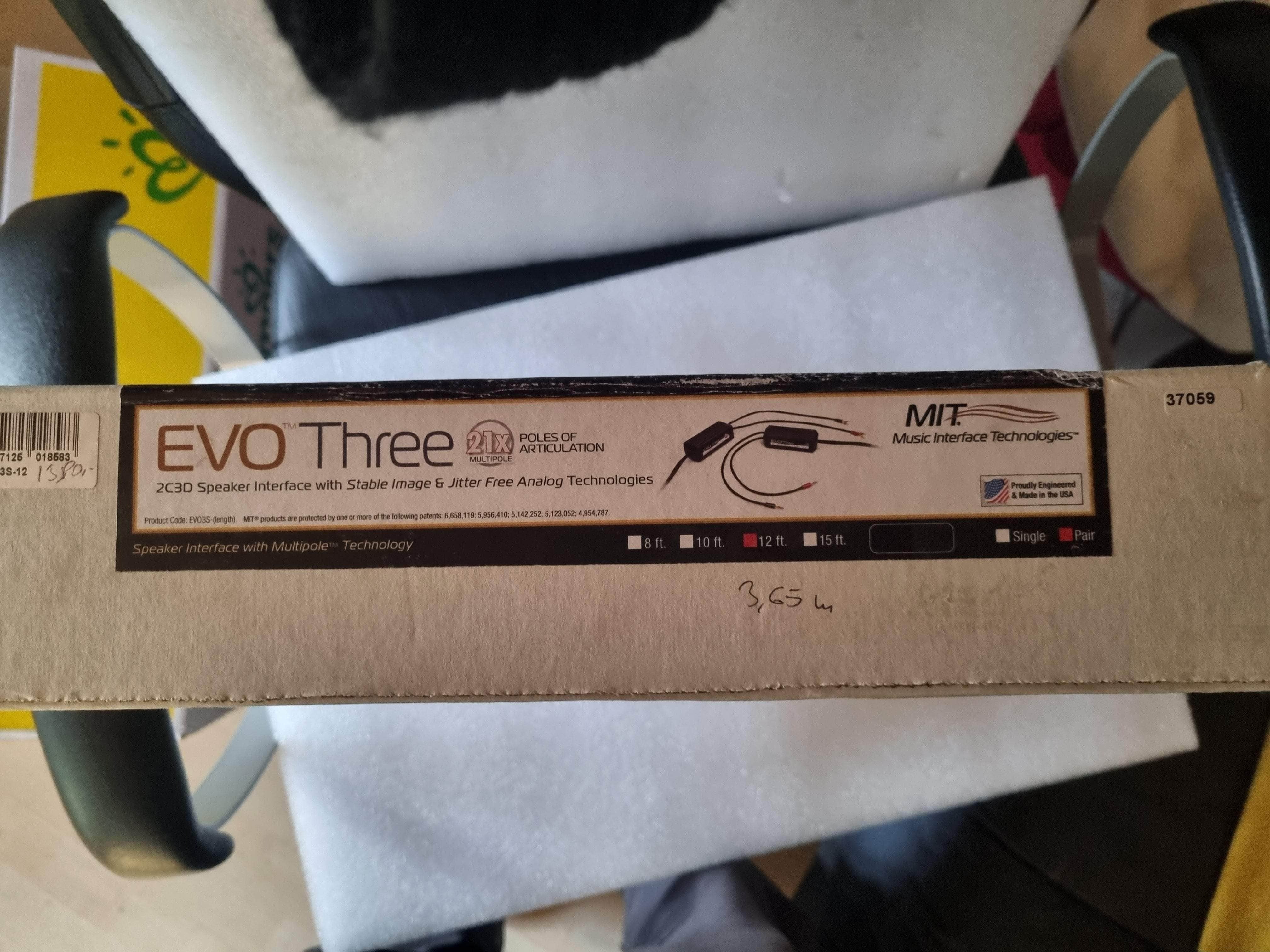 MIT Cables Lautsprecherkabel M.I.T Cables Evo Three Lautsprecher Kabel Paar 3,65 Meter