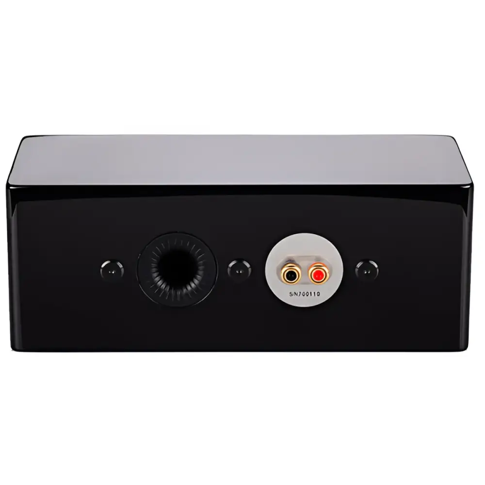 Rückseite des Monitor Audio Radius 200 Centerspeakers mit S/PDIF und RCA Anschlüssen für bester Klang in Ihrer Stereoanlage