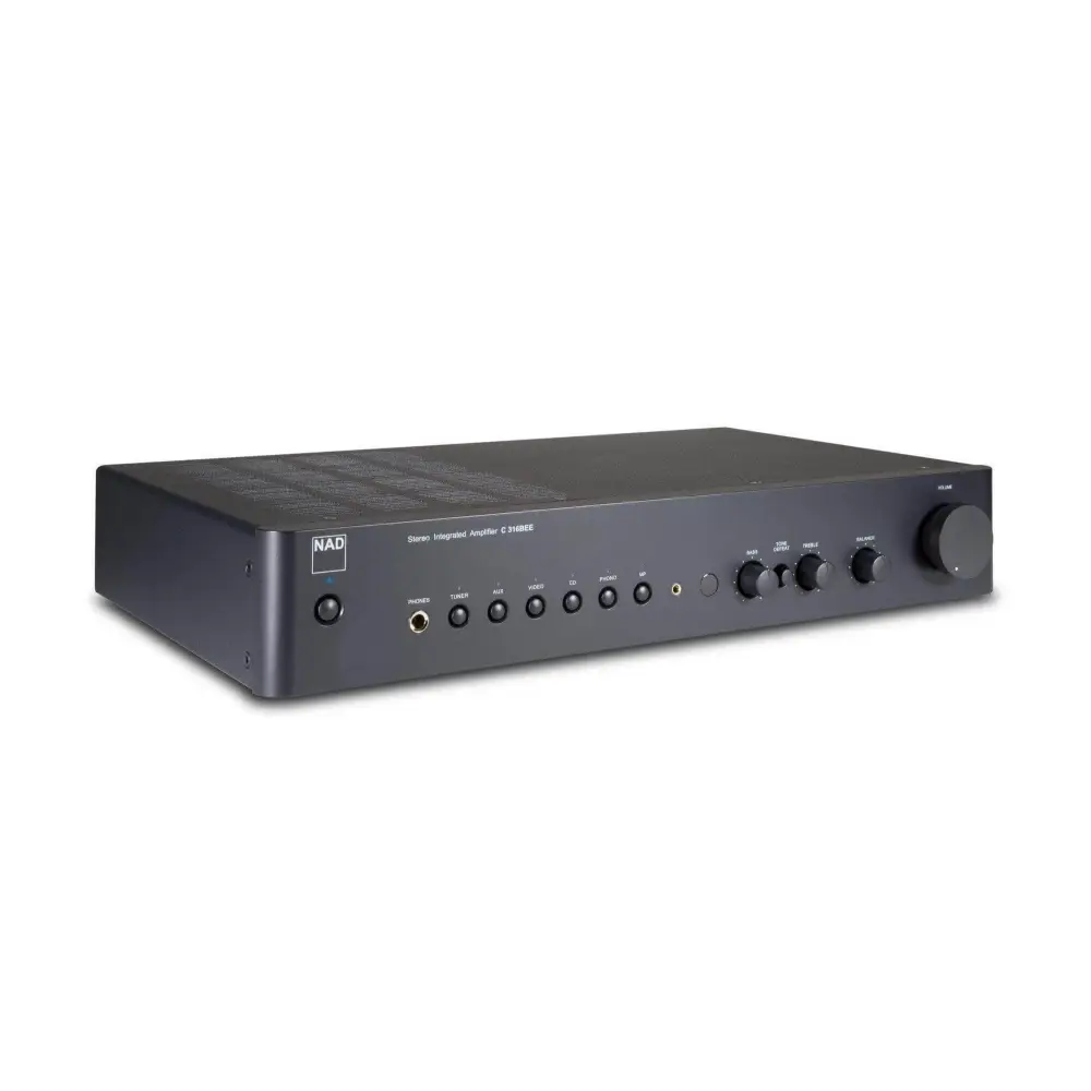 Darkes graues NAD C 316BEE V2 Stereoanlage mit bester Klang und Hifi-Qualität