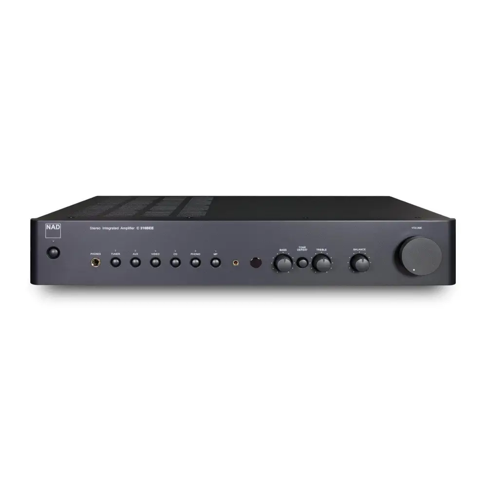 NAD C 316BEE Stereoanlage mit Black Stereo Integrated Amplifier, bester Klang, Hifi