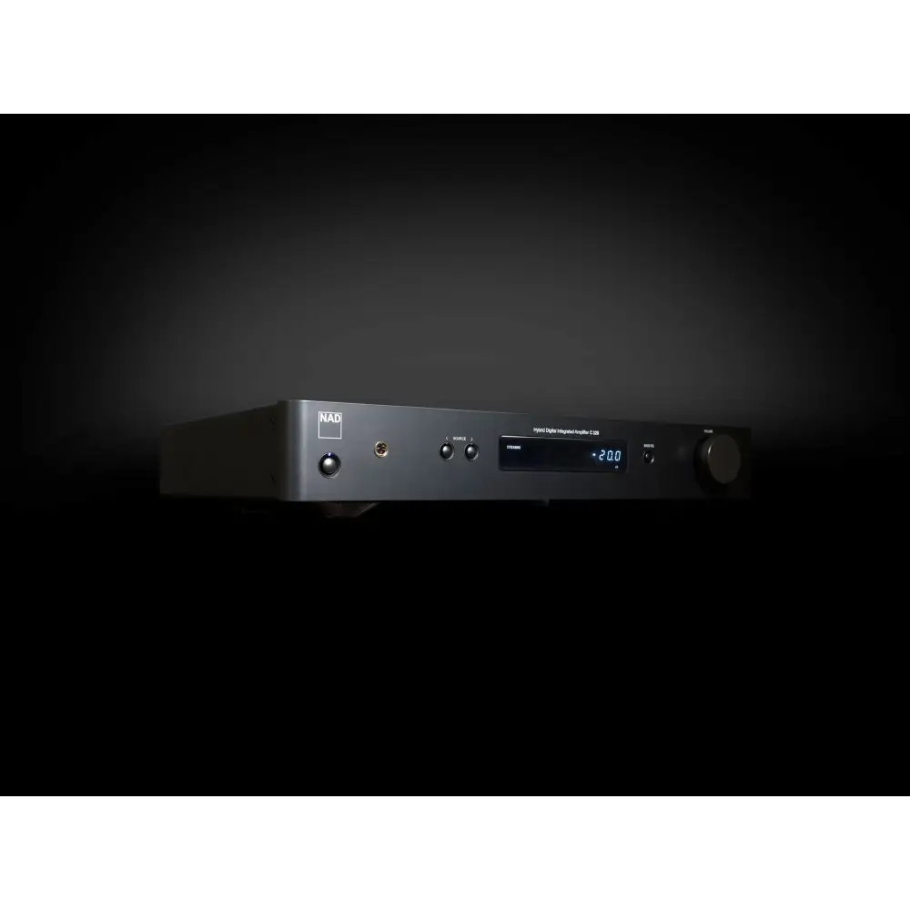 Dunkelgrauer NAD C328 mit Phono Stereo-Receiver, Digitalanzeige, Kontrolle, out thd