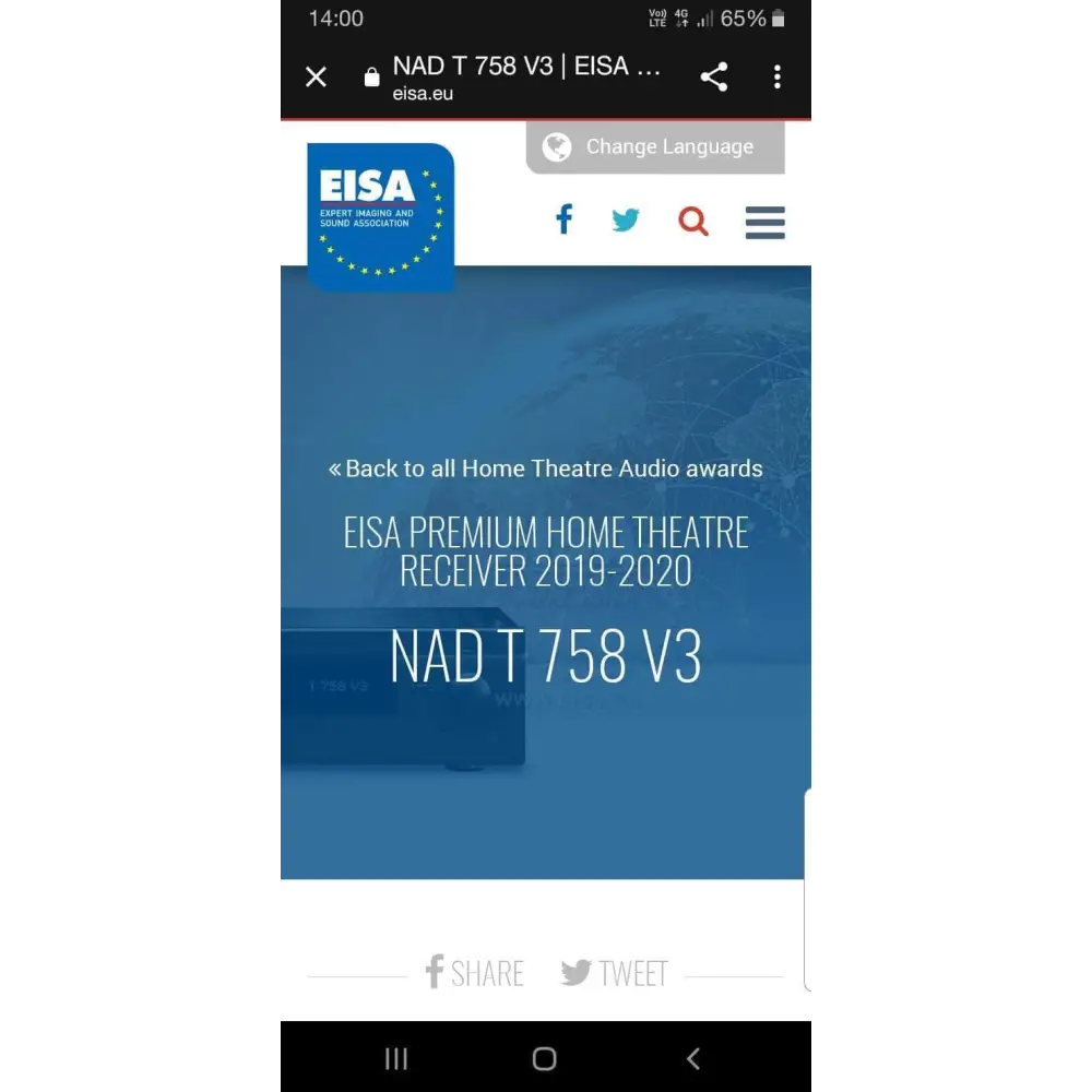 NAD T758V3i Surroundreceiver mit EISA-Auszeichnung für Premium Heimkino 2019-2020