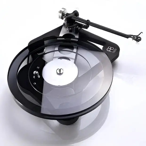 Hochwertiger schwarzer und transparenter Acryl-Turntable mit Tonarm, für die neue Neo PSU