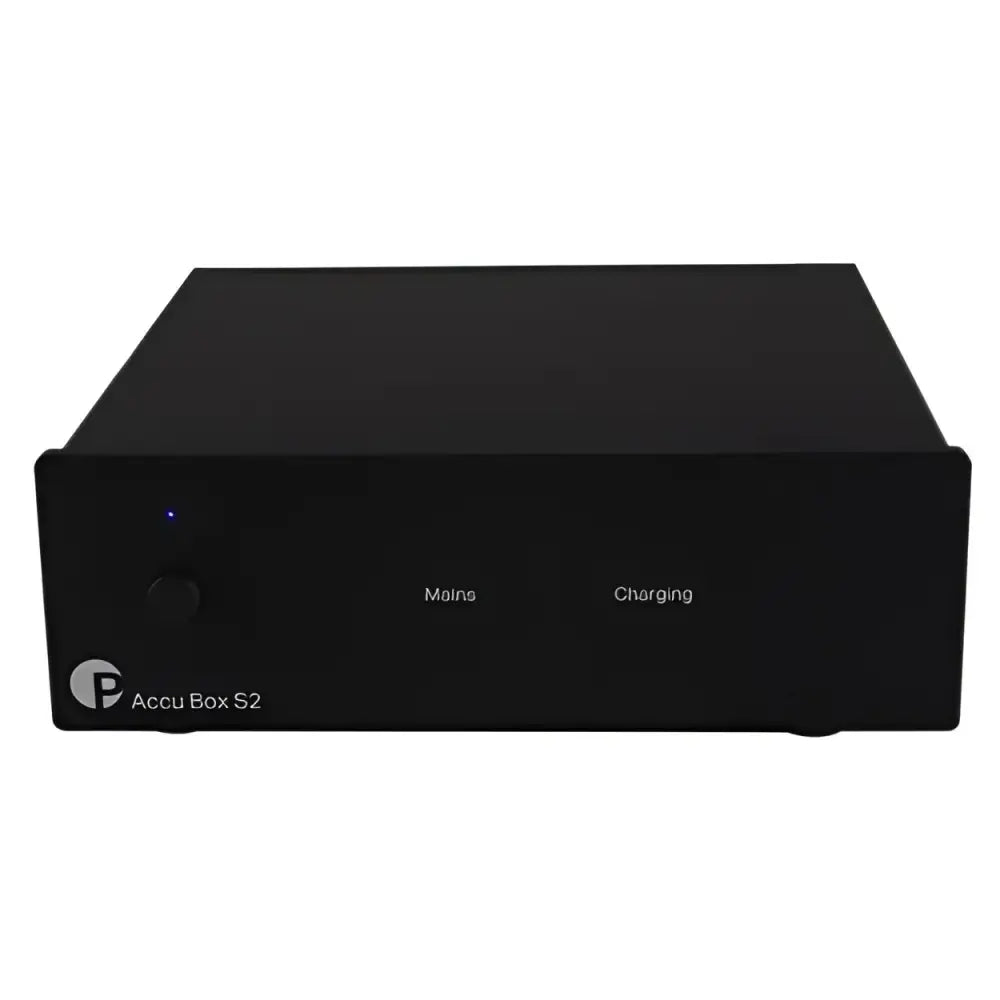 Black Accu Box S2 Netzteil mit Kontrollleuchten für Pro-Ject Phono Box und Phono