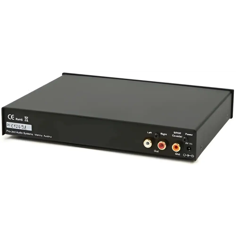 Pro-Ject CD Box S mit Black Audio Converter, RCA und Koaxial Ausgängen für bester Klang