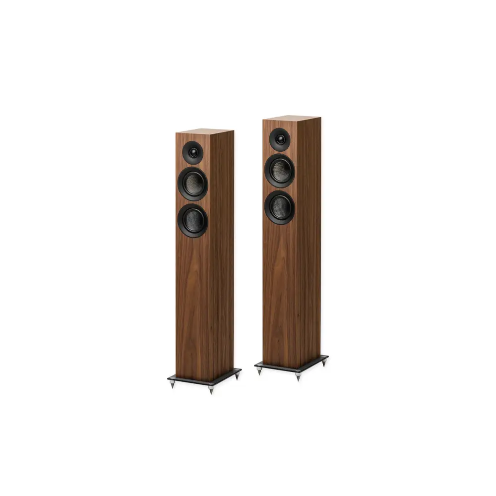Paar pro-ject speaker box 10 e carbon standlautsprecher mit 2-wege bassreflex und natürliche bühne in dunklem holzfinish