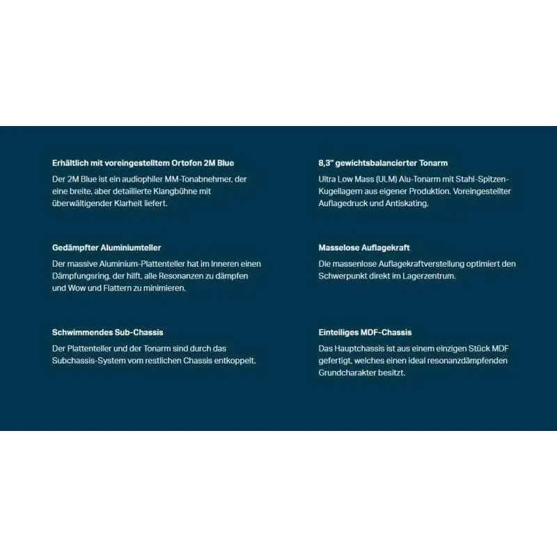 Rekkord Audio Plattenspieler Rekkord Audio M500 Black 2M Blue