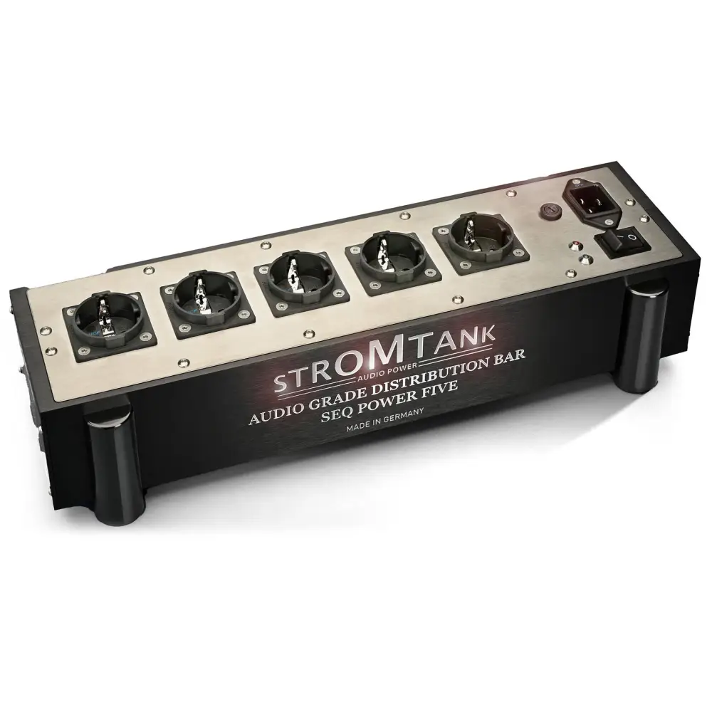 Stromtank SEQ-5 EU-Version – Dosenanordnung (hier in Schwarz, Silber-Ausführung identisch)