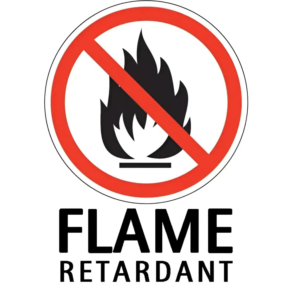 Flame retardant warning label on Supra Classic 2,5 H FRHF Lautsprecherkabel skyblue