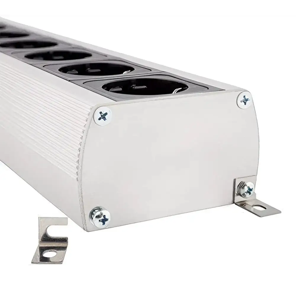 Aluminium-Netzleiste mit mehreren Steckdosen, MD06 EU Steckerleiste, weiblichem und männlichem Stecker