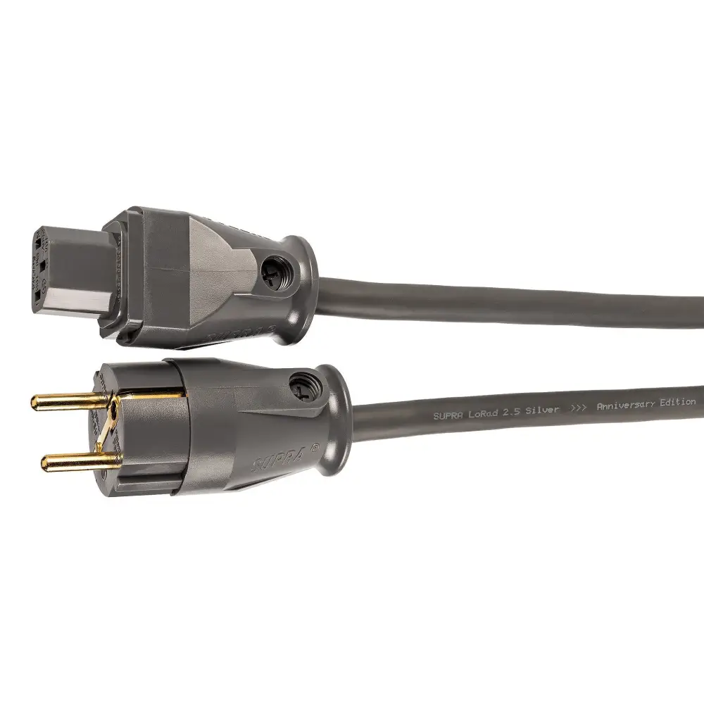 Supra LoRad 2.5 SPC Silver Anniversary Edition mit C13 IEC und EU Schuko Stecker
