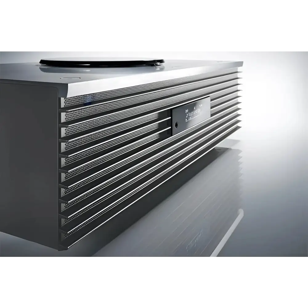 Technics Ottava SC-C70MK2 silbernes Audio-Center mit digitaler Anzeige und Rillen-Design