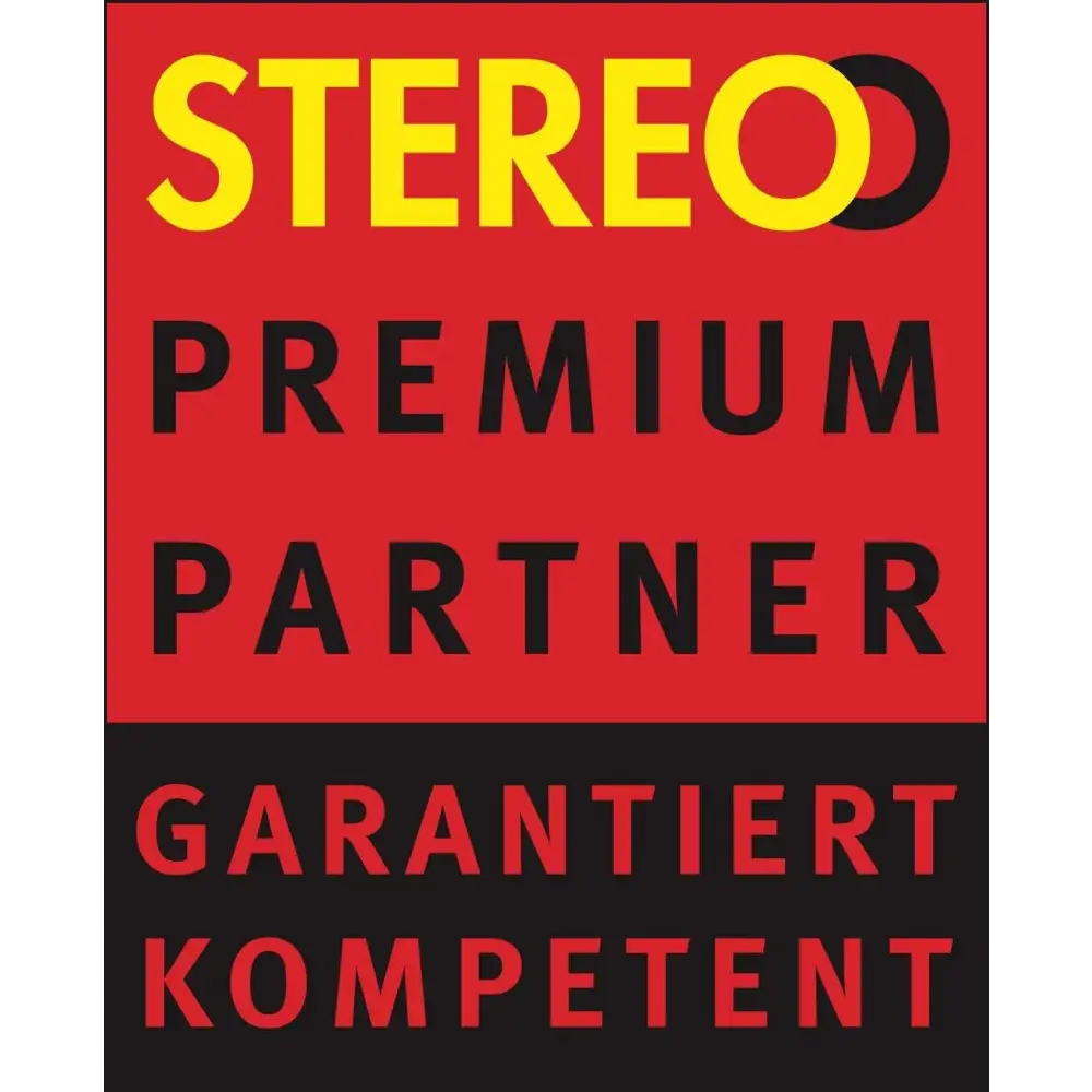 Promotionsschild für Grand Class Stereo Partner beim Technics SL-1200G und SL-1200GAE