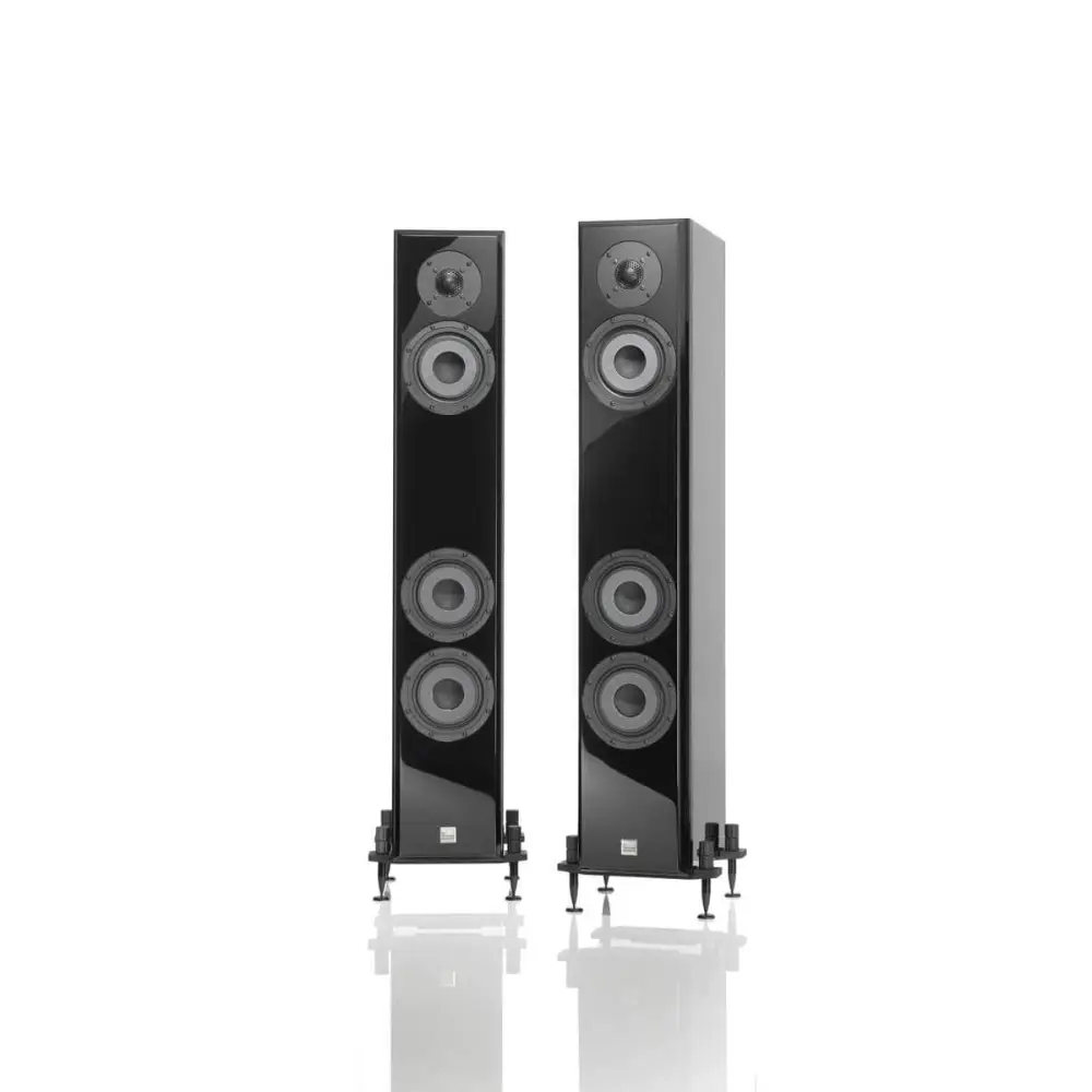 Vienna Acoustics Baby Grand Reference loudspeakers mit mehreren Treibern, schwarz glänzend