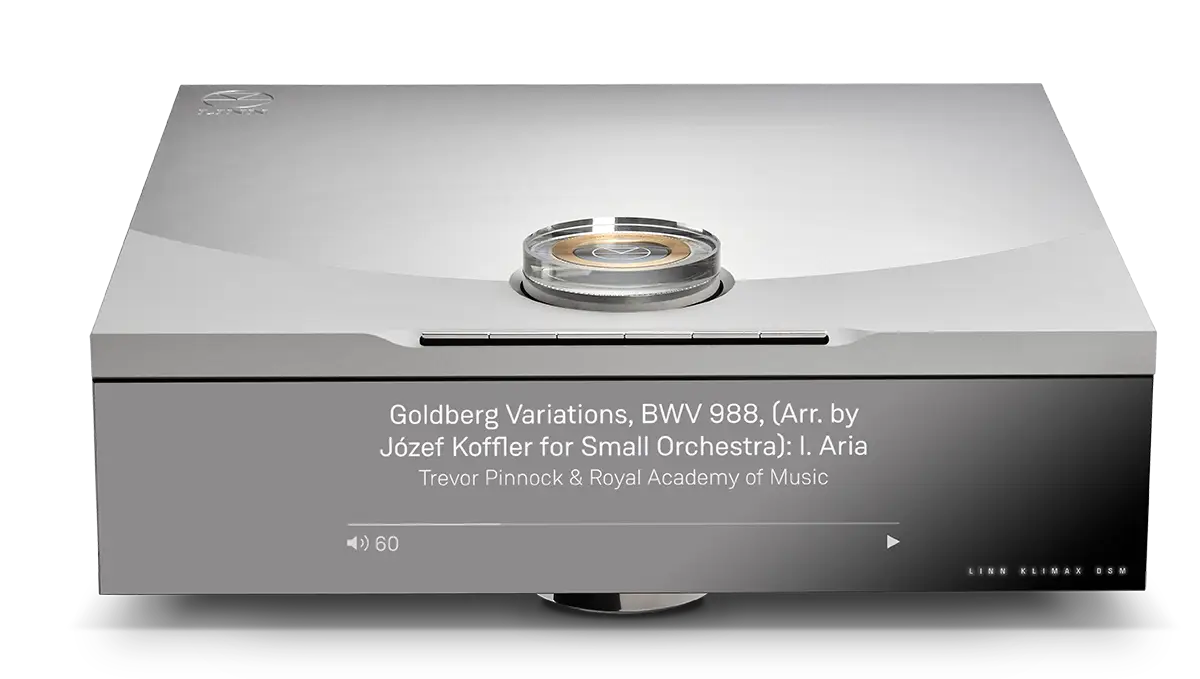 Silberner Linn Klimax Next Generation DSM Disc-Player mit digitaler Anzeige