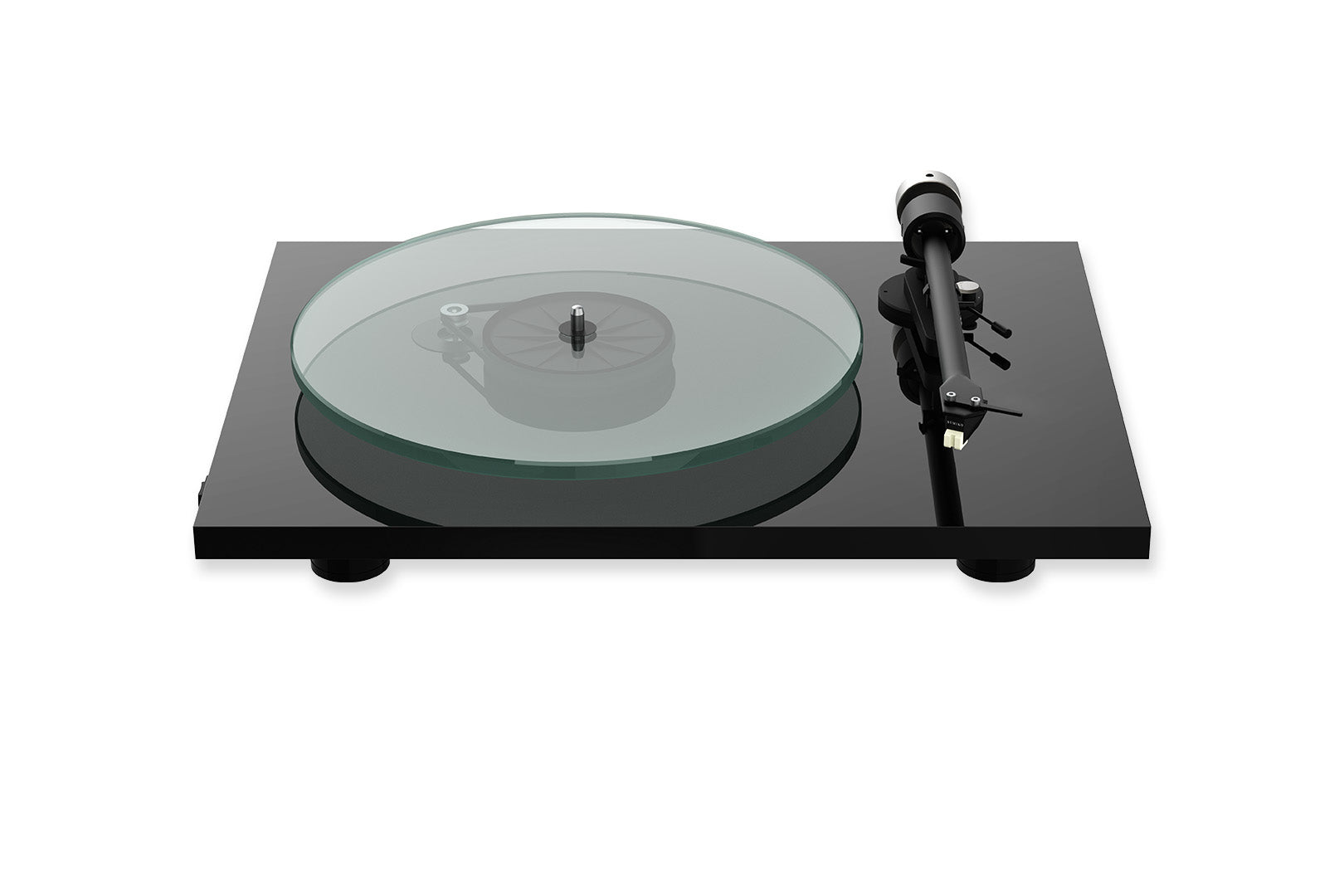 Pro-Ject T2 W in Hochglanz Schwarz, Gesamtansicht