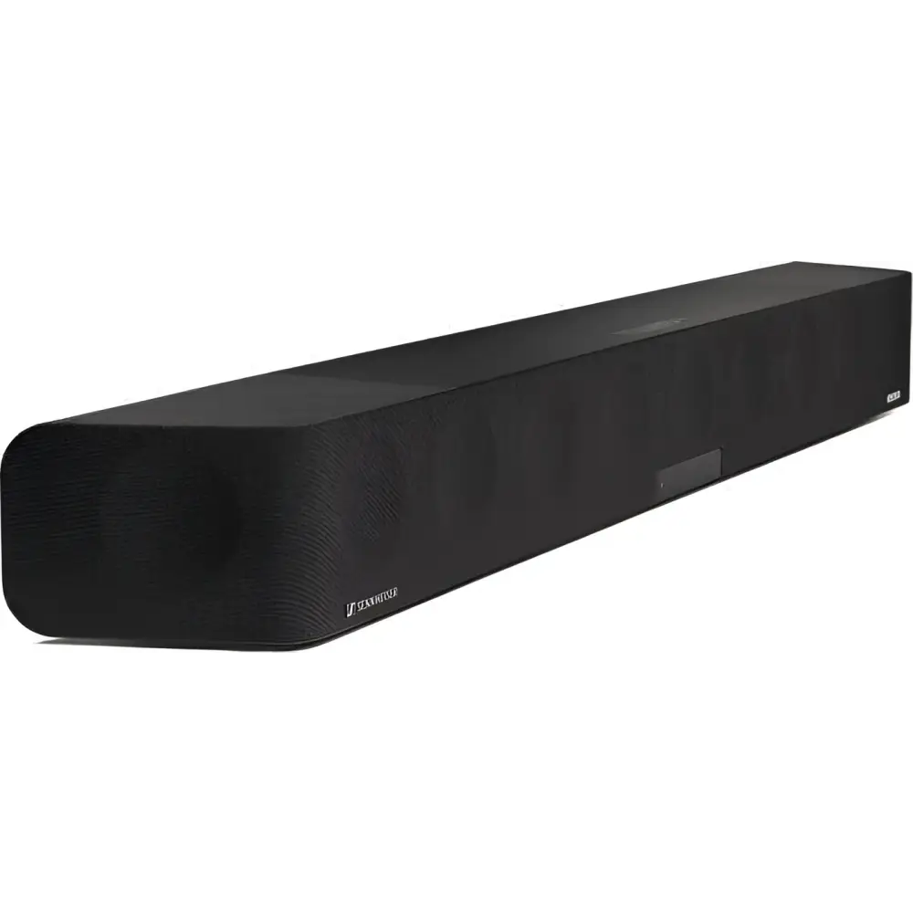 Blacke Sennheiser AMBEO Soundbar mit Perforations, ideal für Dolby Atmos Hifi Stereoanlage