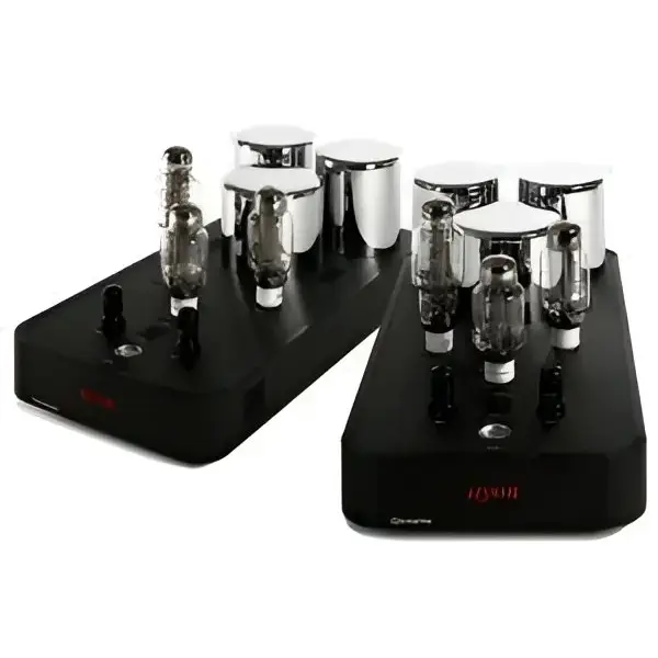 Schwarze Hochfidelity-Röhrenverstärker Ayon Crossfire Evo mit Vacuum Tubes und Power Supply