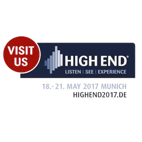 Anzeige für eine High-End-Audio-Ausstellung mit Ayon Crossfire Evo Monos und optimiertem Signalweg