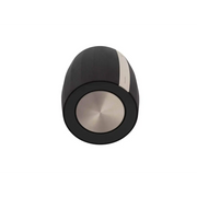 Schwarzer silberner tragbarer Lautsprecher B&W Formation Bass mit Formation Suite und Wilkins Home App