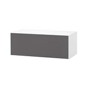 Weißes und graues wandmontiertes Aufbewahrungsmöbel für B&W HTM71 S2 Centerspeaker mit fst™ continuum™ membran