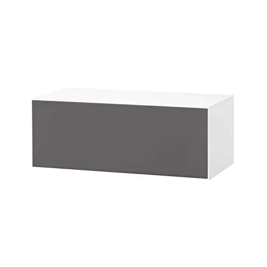 Weißes und graues wandmontiertes Aufbewahrungsmöbel für B&W HTM71 S2 Centerspeaker mit fst™ continuum™ membran