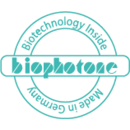 Pixelierte tealfarbene kreisförmige Logo, geeignet für beste Klänge und Hifi-Geräte