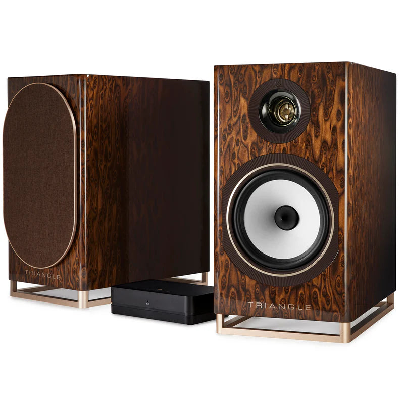 Triangle Bluetooth Lautsprecher braunnebel TRIANGLE CAPELLA AKTIVSYSTEM komplett Paar